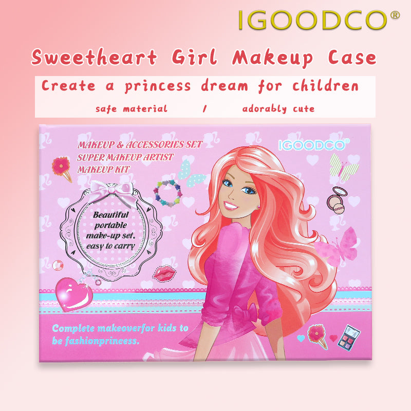 Igoodco Children's Makeup Palette Set, Cosmetics Kit for Stage Use, Ideal Birthday Gift