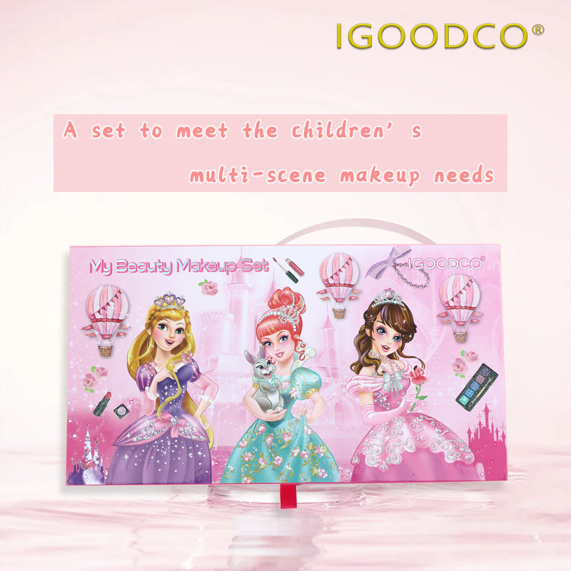 Igoodco Children's Fun Engaging Compact Beauty Makeup Set, Stage Eyeshadow Reel Decoration Cosmetic Gift Box, Ig5707-1Pc (for Children's Day, Birthday Gifting)