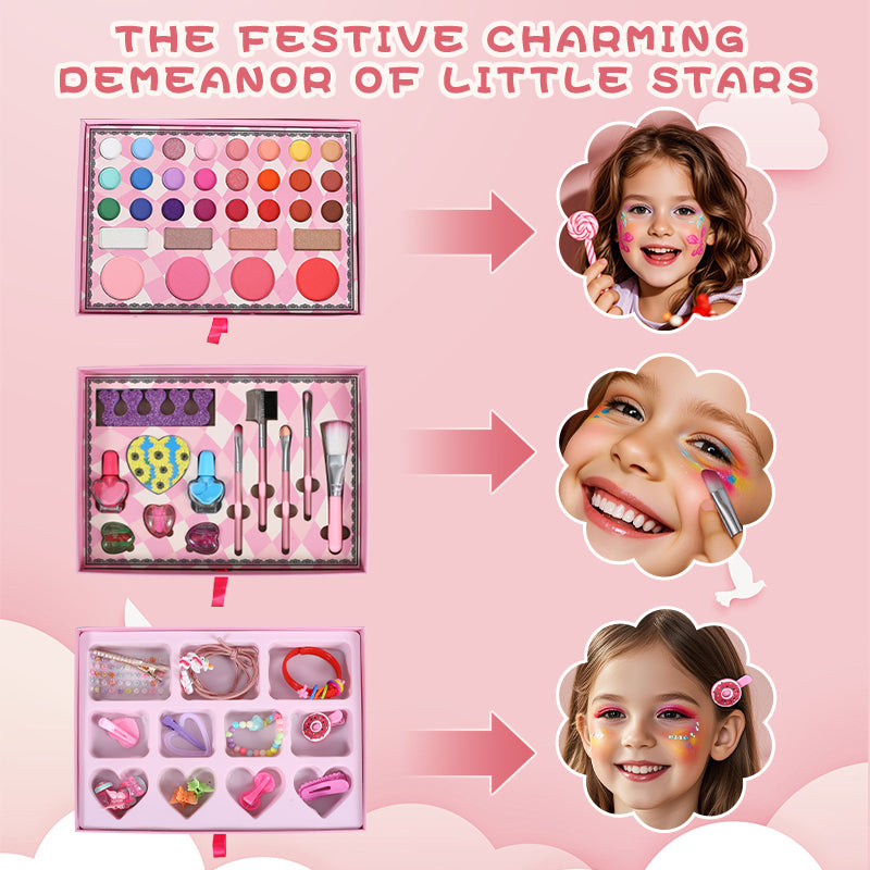 Igoodco Children's Eyeshadow Makeup Palette Set, Gift-Ready Cosmetic Ball Gift Box, Ideal for Children's Day & Birthday Gifting, Model IG3145 (1 Piece)