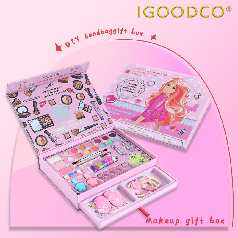 Igoodco Children's Makeup Palette Set, Cosmetics Kit for Stage Use, Ideal Birthday Gift