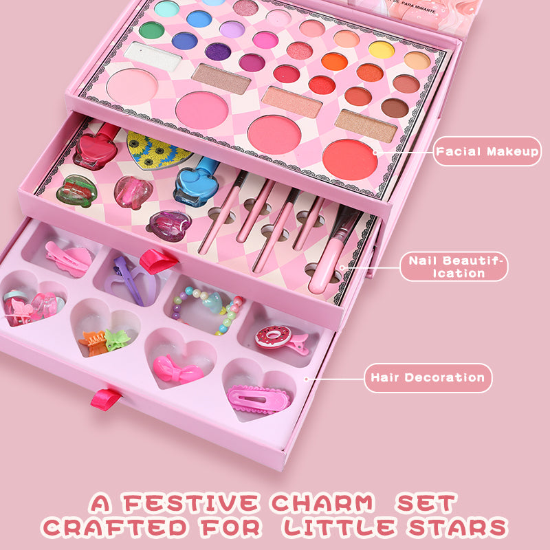 Igoodco Children's Eyeshadow Makeup Palette Set, Gift-Ready Cosmetic Ball Gift Box, Ideal for Children's Day & Birthday Gifting, Model IG3145 (1 Piece)