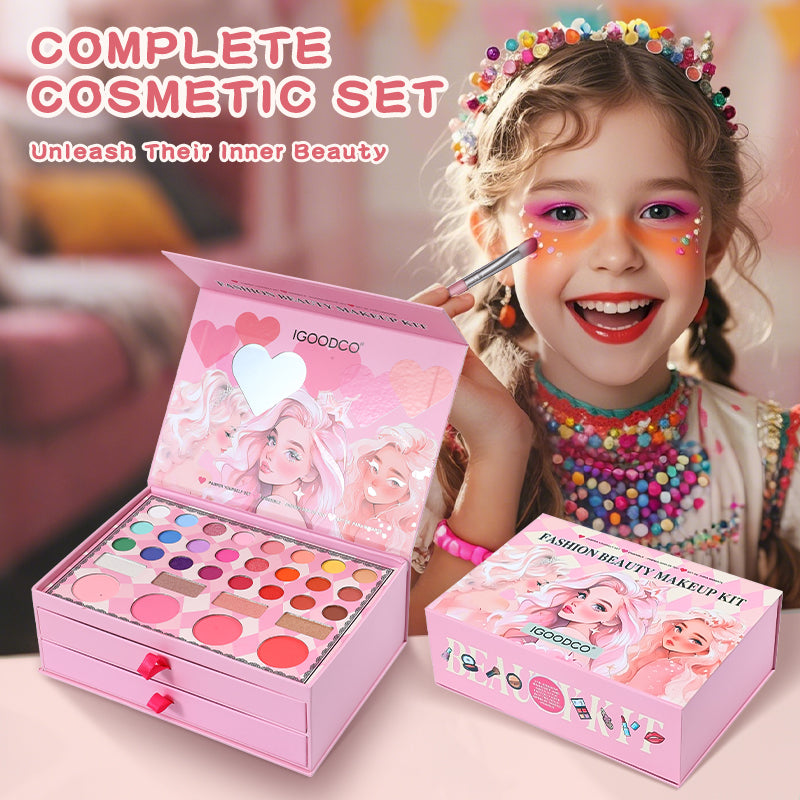 Igoodco Children's Eyeshadow Makeup Palette Set, Gift-Ready Cosmetic Ball Gift Box, Ideal for Children's Day & Birthday Gifting, Model IG3145 (1 Piece)