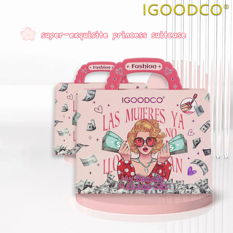 Igoodco 30-Color Kids Makeup Kit Set - Handheld Beauty Kit, Makeup Ball Cosmetic Box for 3-16 Years Old (Model Lk28589, 1Pc)